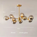 Modern Sputnik  Chandelier Lighting  Creative Glass Ball Branch Light Fixture Bedrpom Nordic Living Room Hanging Lights