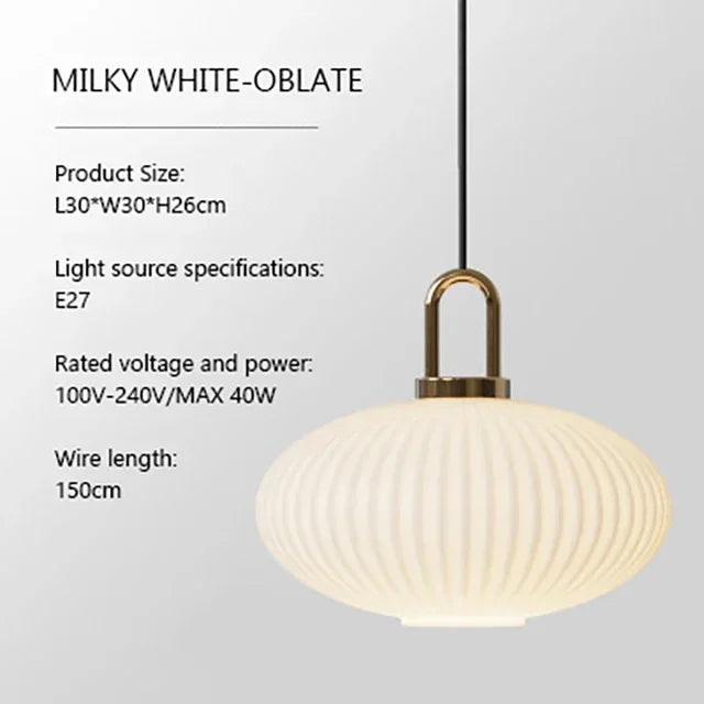 Nordic LED Glass Pendant Light Minimalist Lamp Shade For Bedroom Living Room Coffee Shop Home Decor Illumination Fixtures Lustre