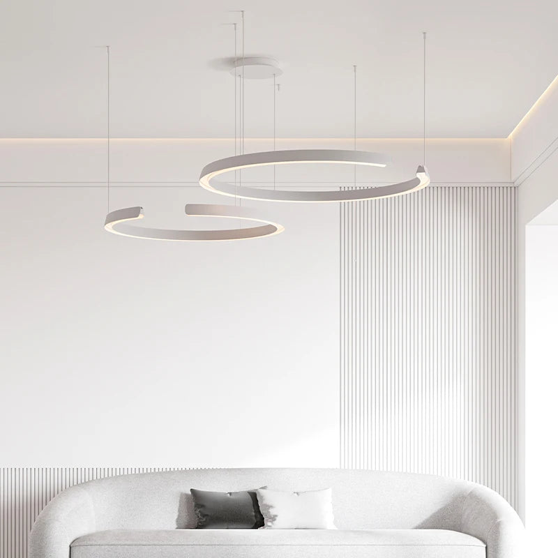 Living room pendant lamp 2023 new modern simple circular main lamp atmospheric dining room lamp ceiling decoration lamp