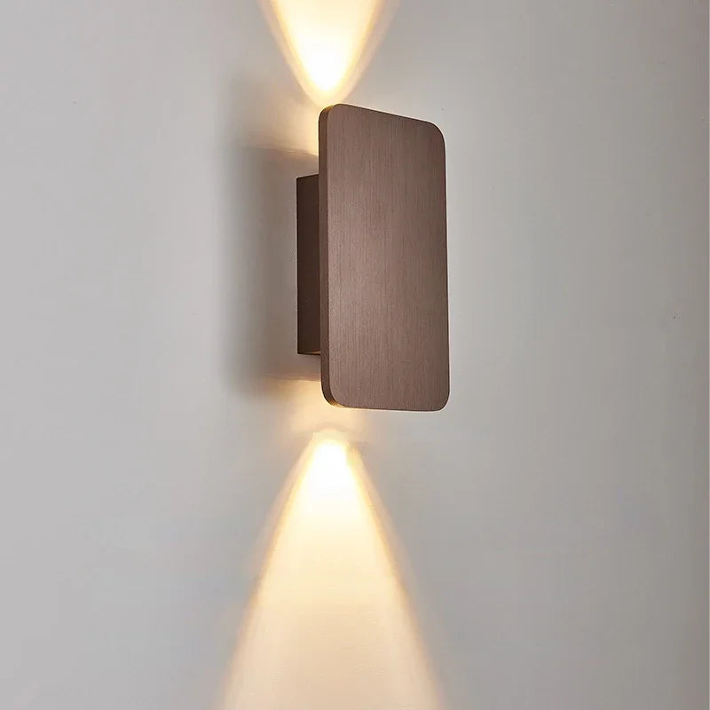 Modern Simple 6W LED Wall Lamp Indoor Decor Brushed Gold/Black Double Head Wall Light Living Room Corridor Stairs Bedroom Sconce