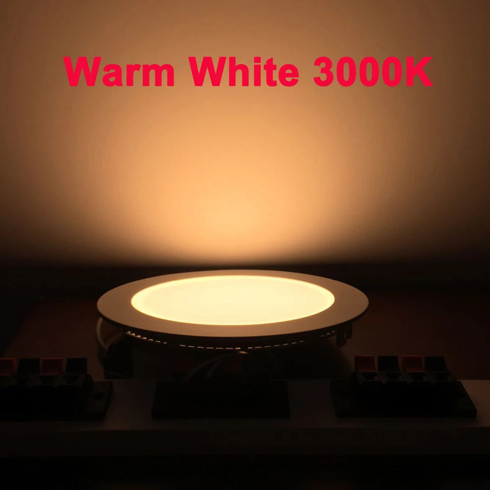 Ultra Thin Dimmable LED Downlight 3W 6W 9W 12W 18W Round LED Ceiling Recessed Panel Downlights Indoor LED Spot Lamp AC85~265V