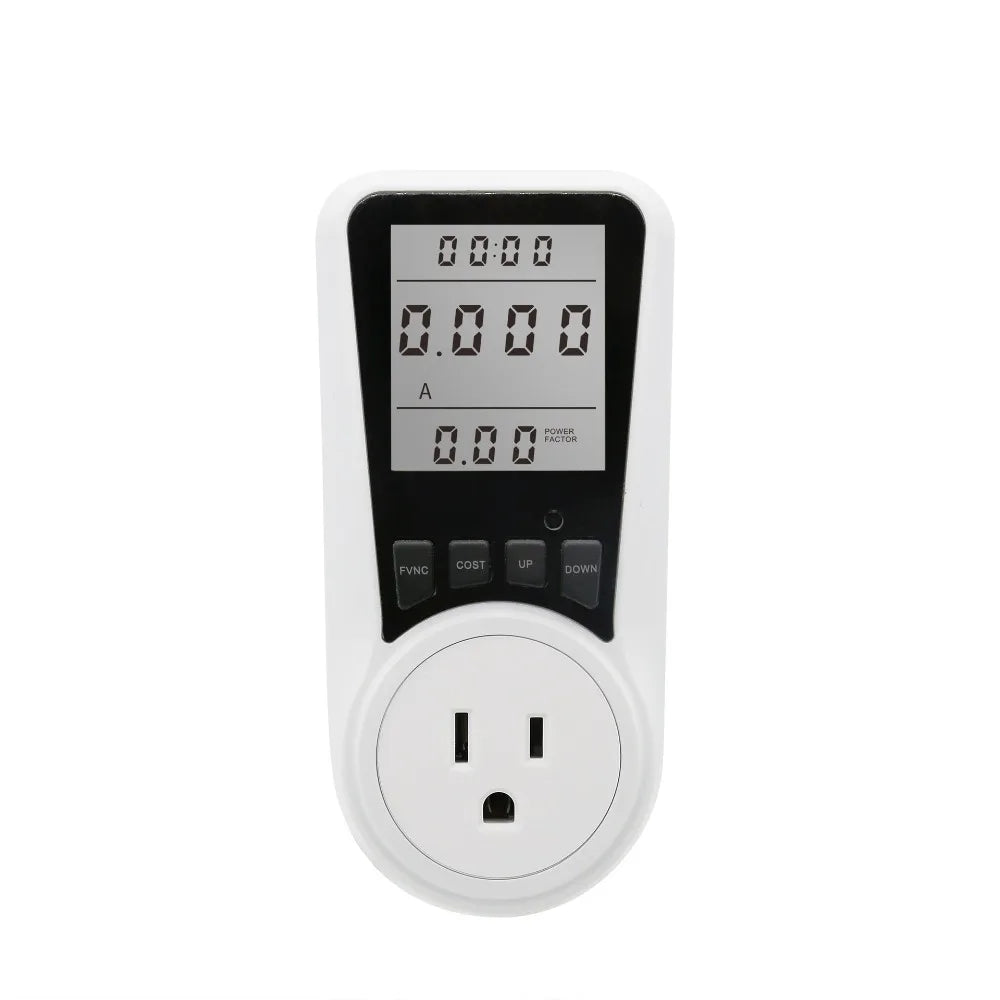 Digital Display Electrical Energy Monitor Socket LCD Screen Backlight Watt Meter Socket EU/US/UK Plug Real-time Monitoring