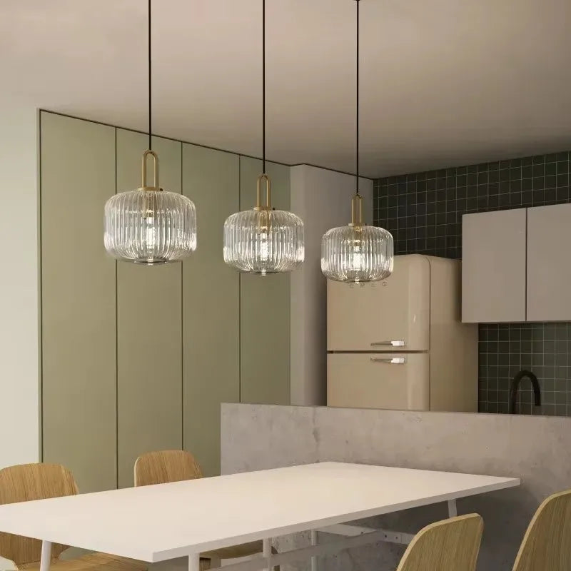 Nordic LED Glass Pendant Light Minimalist Lamp Shade For Bedroom Living Room Coffee Shop Home Decor Illumination Fixtures Lustre