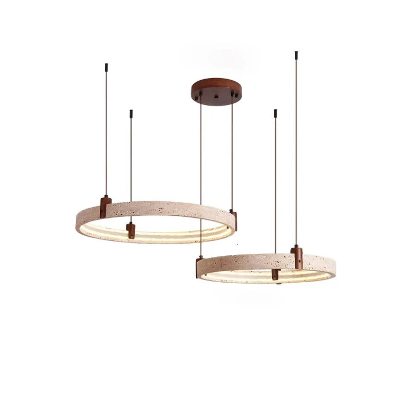 Elevate Your Living Room With Our Luxury Natural Stone LED Chandelier High-end Pendant Light 40cm 50cm 60cm Dimming Function