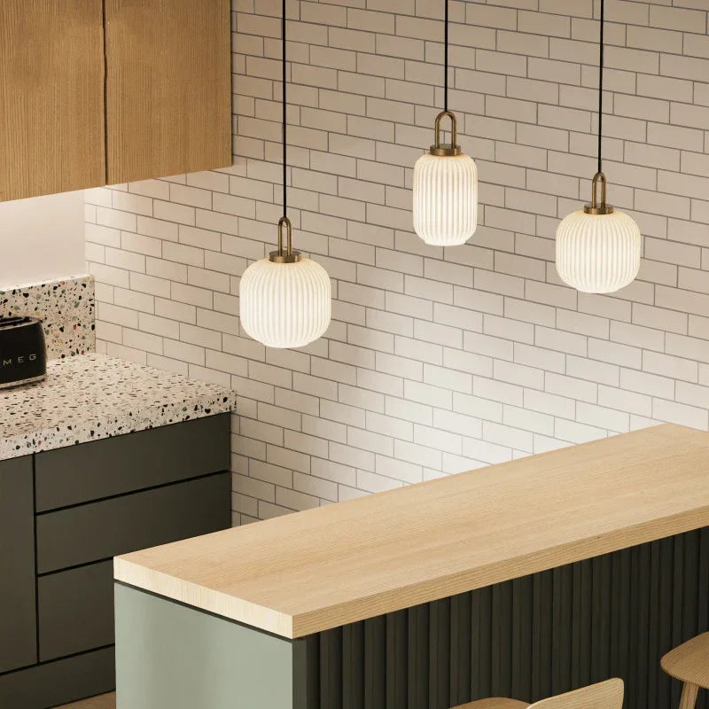 Nordic LED Glass Pendant Light Minimalist Lamp Shade For Bedroom Living Room Coffee Shop Home Decor Illumination Fixtures Lustre