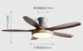 Modern living room ceiling fan light wooden ceiling fan variable frequency 52 60 inch LED remote control ceiling fan with light