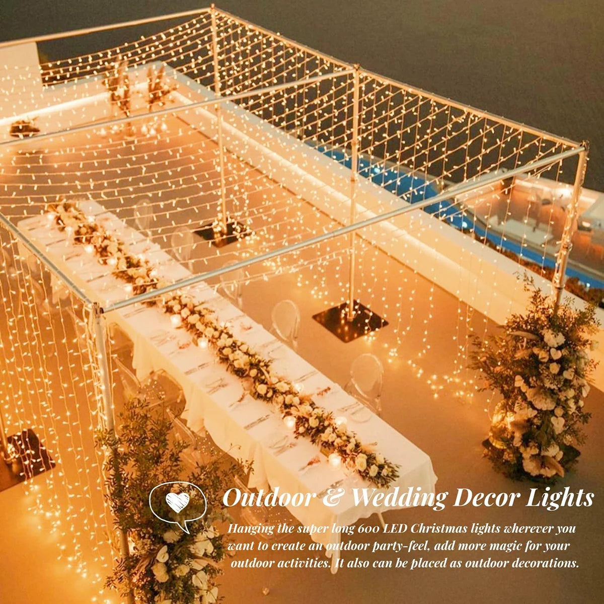 50M 100M String Lights LED Outdoor Fairy Garland Christmas Lights For Garden Terrace Tree Street Wedding Party Decoration