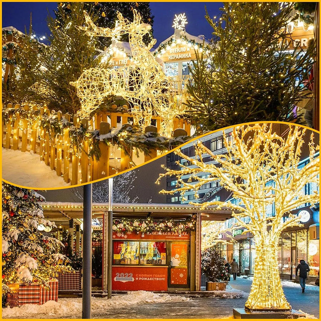50M 100M String Lights LED Outdoor Fairy Garland Christmas Lights For Garden Terrace Tree Street Wedding Party Decoration