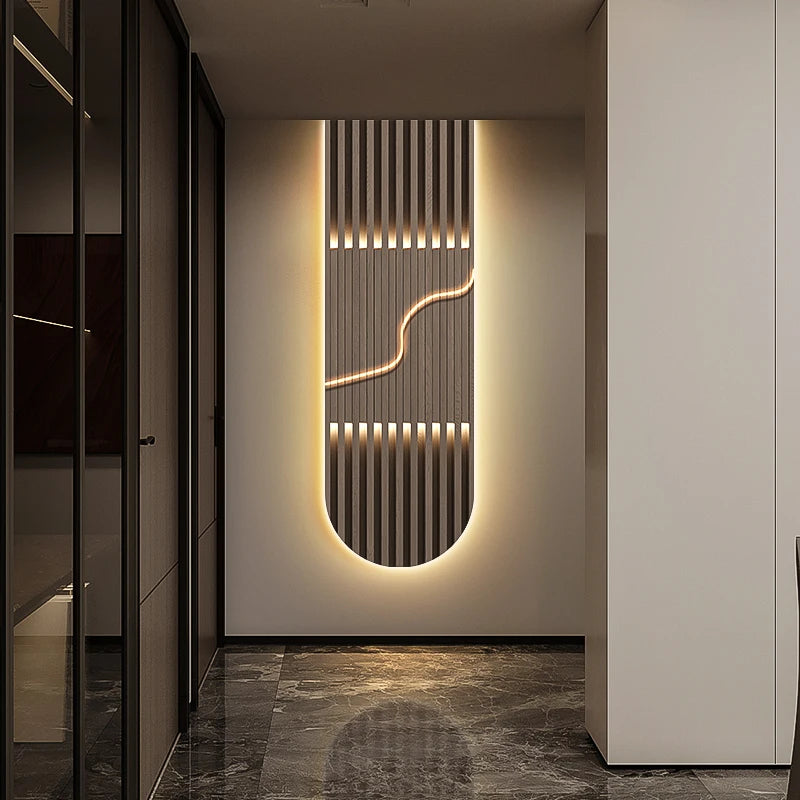 Modern Luxury LED Wall Lamp Fixture Home Decoration Abstract Mural Light Corridor Living Room Lustre High-end Hanging Painting