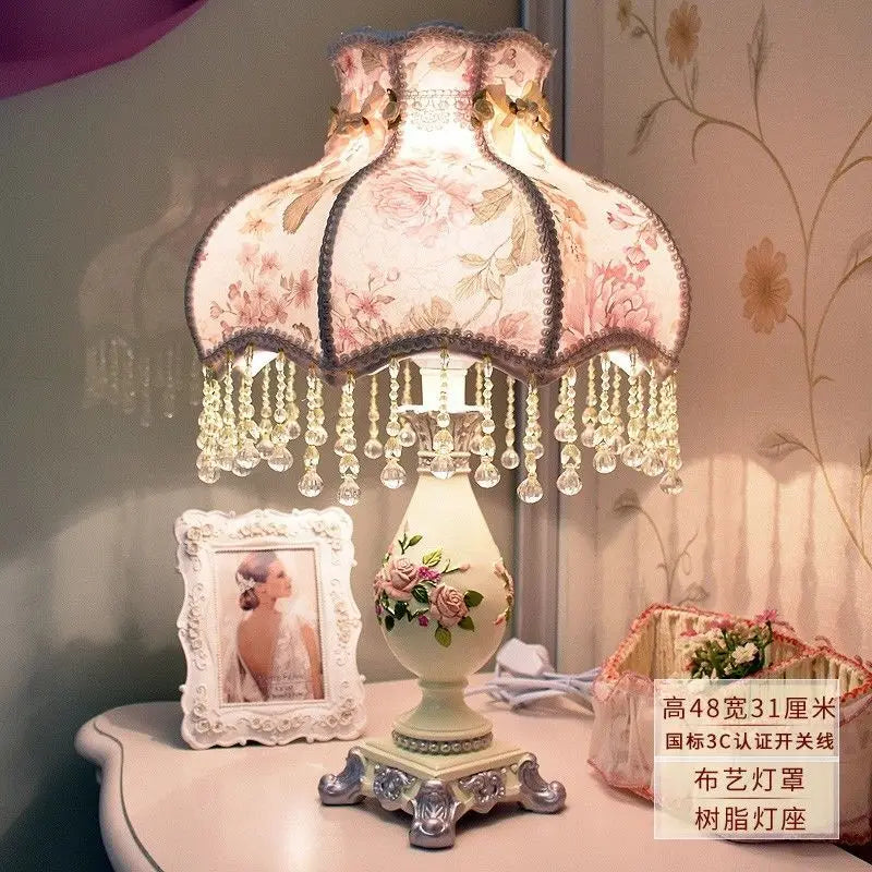 European Style, Bedroom, Desk Lamp Ins Girl, Princess Room, Bedside , Warmth, Gift, Wedding  Wedding, Everbright