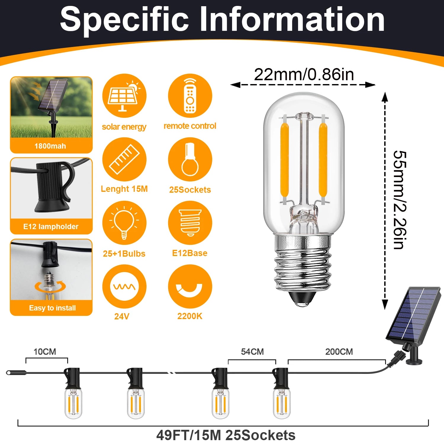 Mini T22 Led String Lights Outdoor Solar Powered 24V Waterproof Dimmable USB Charge Solar Garland for Wedding Party Decoration