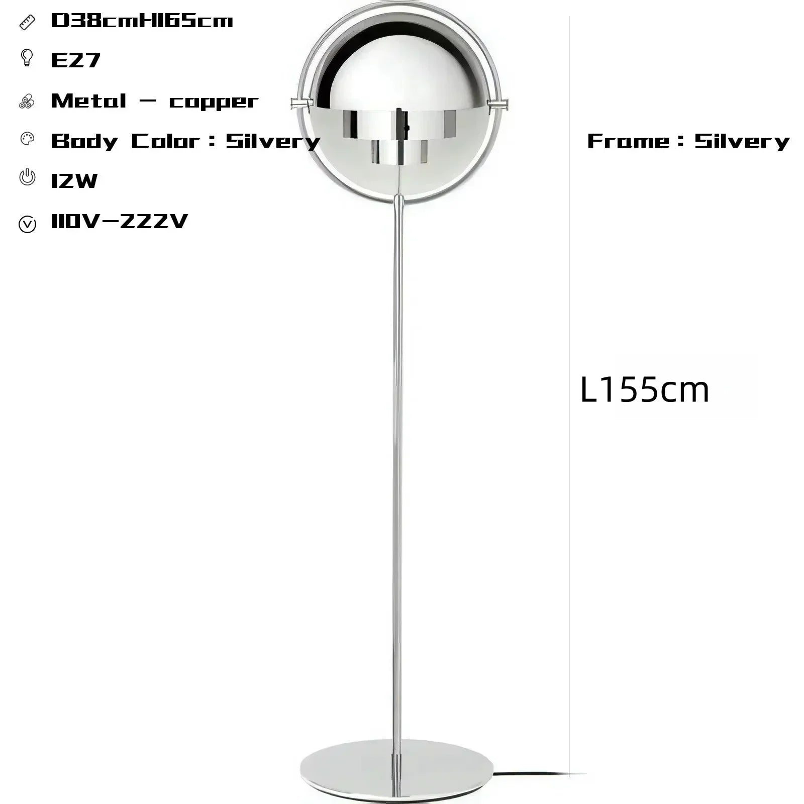 Modern Gubi Floor Lamps For Living Room Home Decor Designer Black Gold Metal Standing Lights