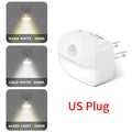 EU US Plug Led Wall Lamp with PIR Motion Sensor AC 110-240V Socket Human Induction Night Light for Hallway Staircase Bedroom