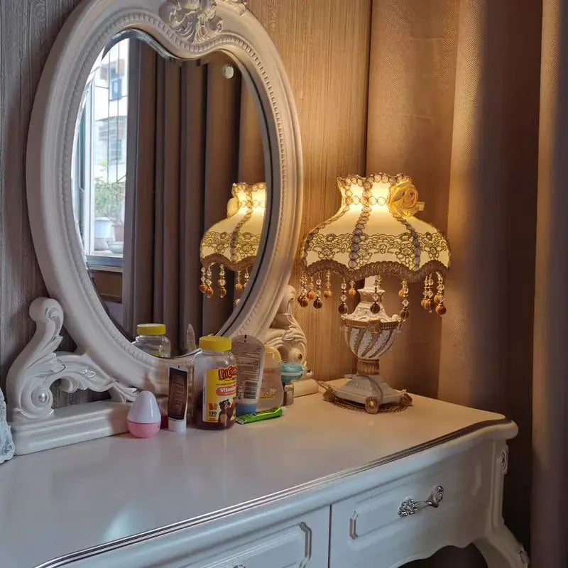 European Style, Bedroom, Desk Lamp Ins Girl, Princess Room, Bedside , Warmth, Gift, Wedding  Wedding, Everbright