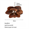Wabi Sabi Fan Leaf Ceiling Pendant Lamp Living Room Bedroom Mood Lamp Restaurant Shop Chandelier for Home Interior Decoration