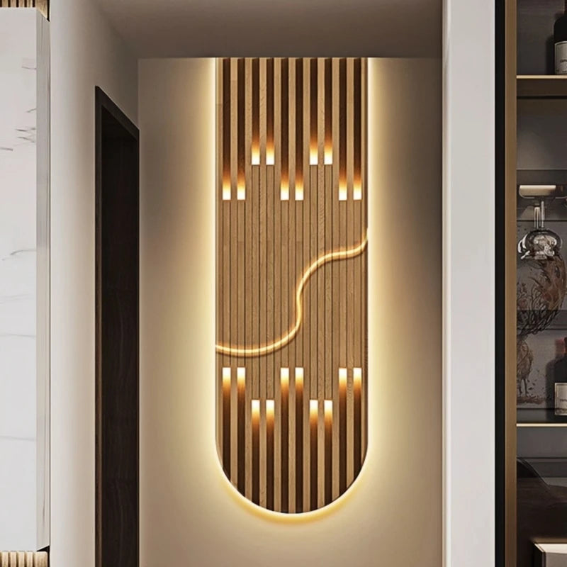 Modern Luxury LED Wall Lamp Fixture Home Decoration Abstract Mural Light Corridor Living Room Lustre High-end Hanging Painting