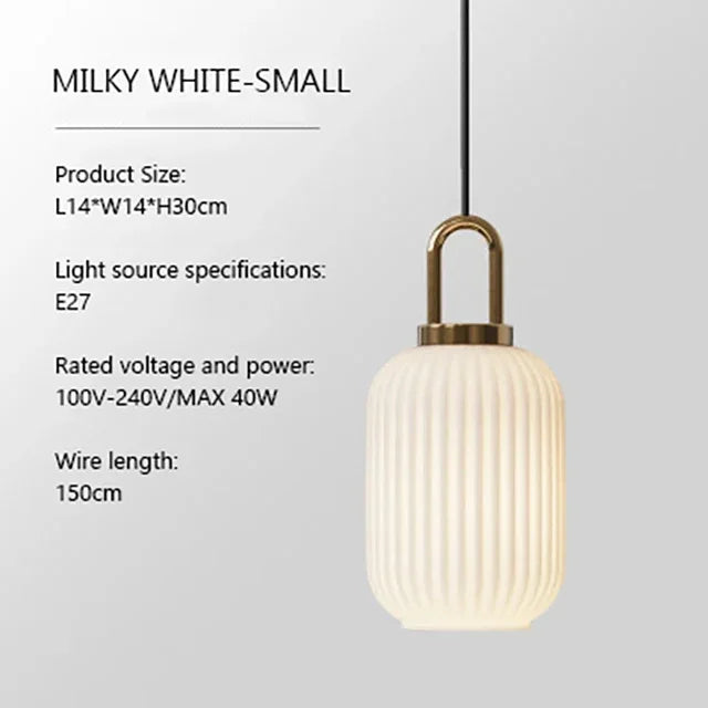 Nordic LED Glass Pendant Light Minimalist Lamp Shade For Bedroom Living Room Coffee Shop Home Decor Illumination Fixtures Lustre