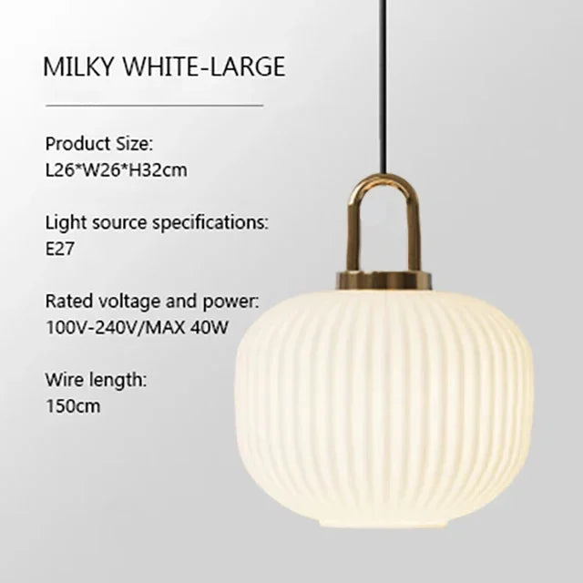 Nordic LED Glass Pendant Light Minimalist Lamp Shade For Bedroom Living Room Coffee Shop Home Decor Illumination Fixtures Lustre