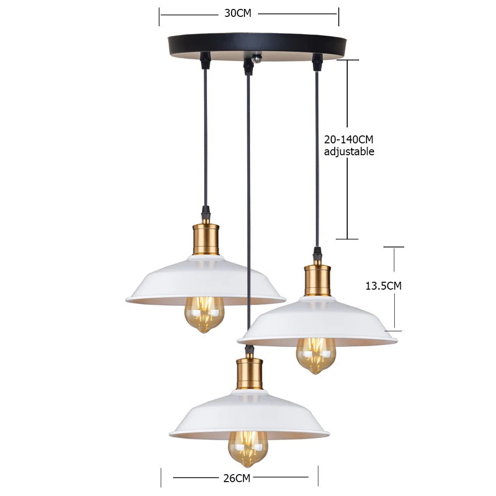 New Industrial Chandelier Vintage Ceiling Lamps Home Loft Style Kitchen Bar Counter Dining Tables Diningroom Decorative E27 base