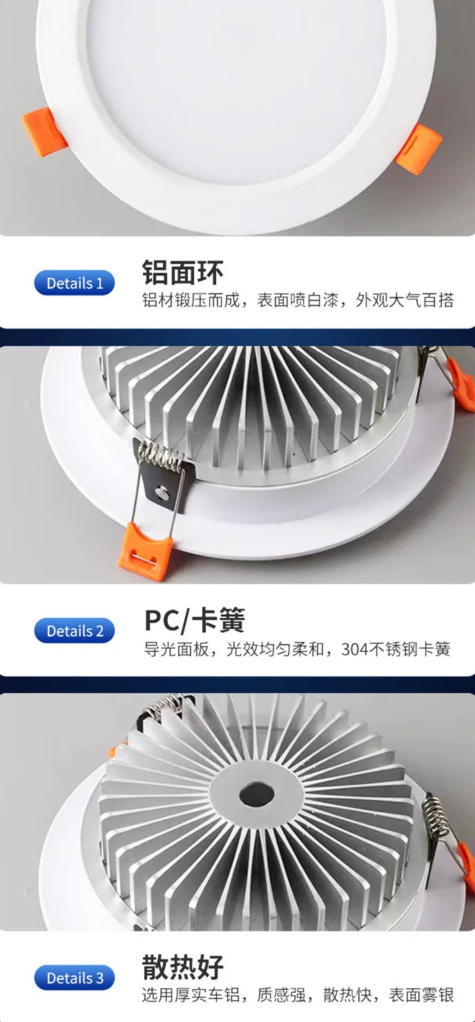 4W/6W/8W/12W RGBW/RGBW LED ceiling light;DC12/24V input;with 4/5 wire PWM driver inside; 100 degree lighting angle
